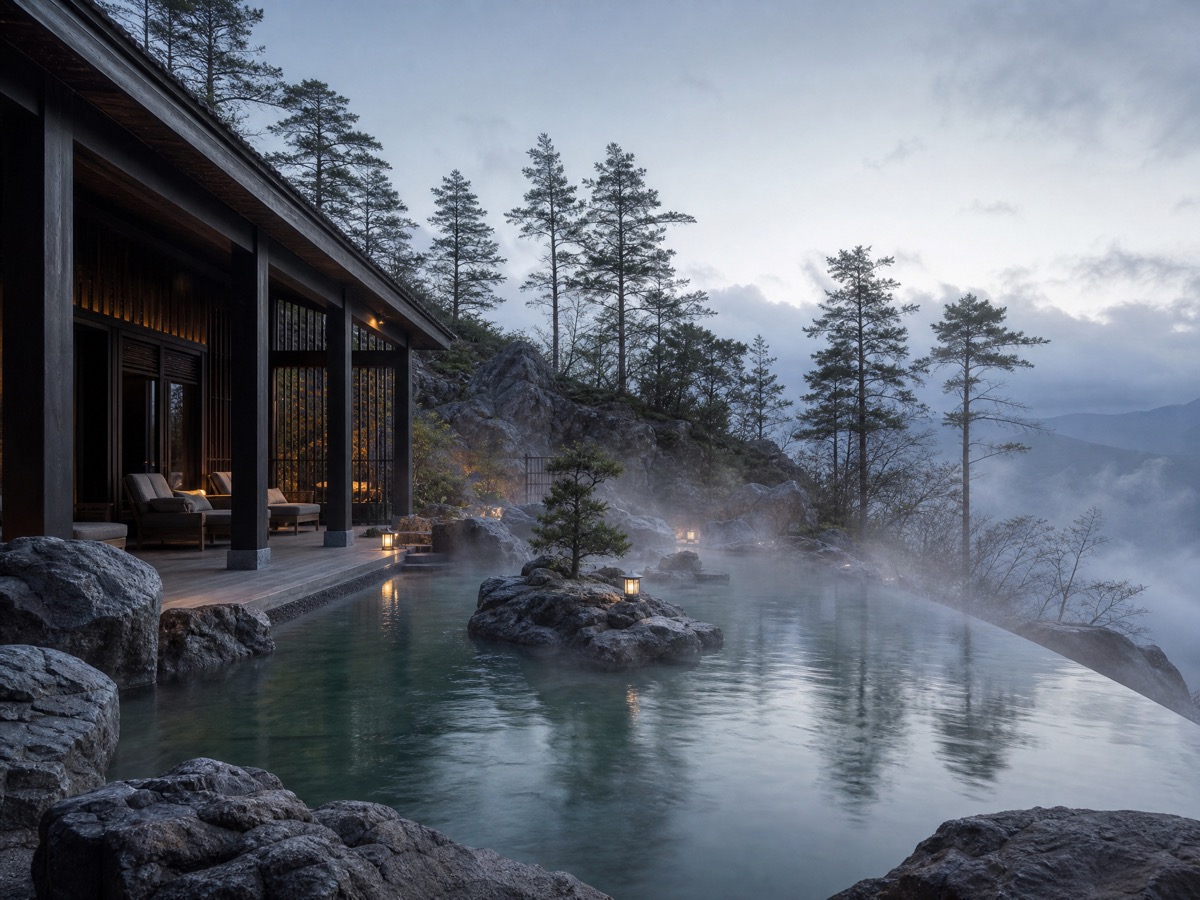 云汤山景汤池